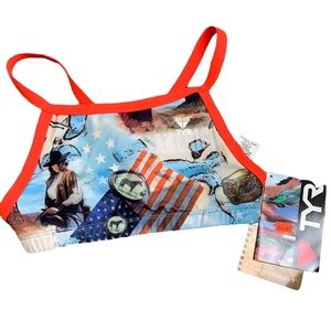 TYR Western Cowgirl bikini top rare print